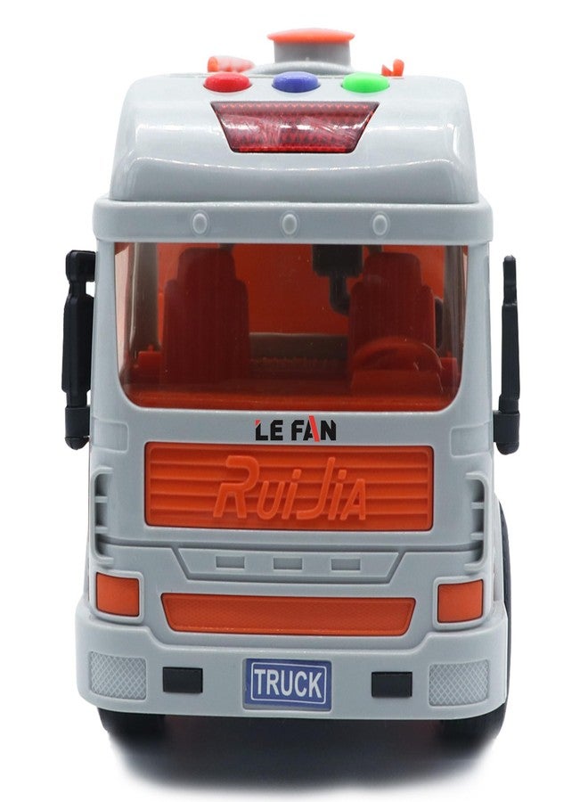 Lefan Super Oil Tanker Truck Toy Pull Back Tanker Truck Toy with Light and Sound Unbreakable Super Tanker Truck Friction Powered Vehicle Toys for Kids Ideal Gift for Kids-Multicolor - Image 4